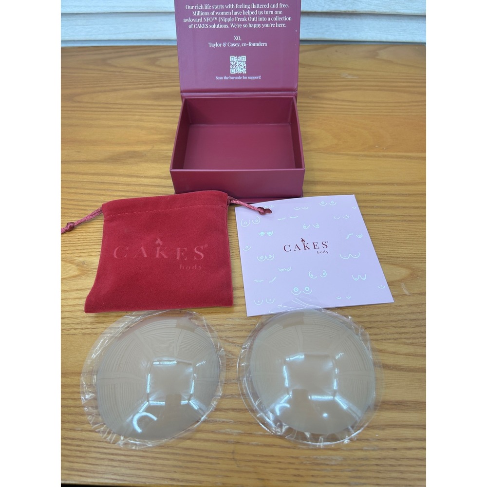 CAKES Body Sticky Bra Size A Nude Nipple Covers Resort Wedding Guest
